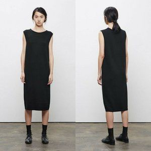 $465 La Garconne Moderne Size L Vintage Knit Sleeveless Dress 100% Merino Wool.